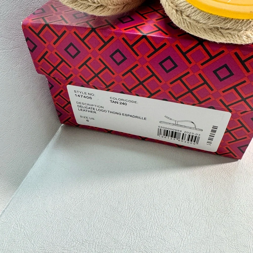 TORY BURCH Delicate Logo Thong - T-Bar Sandals casual outdoor summer vacation